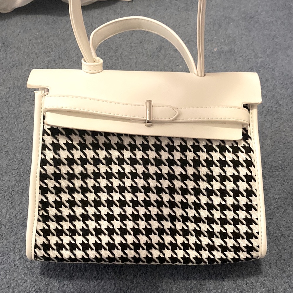 Black & White Checkered Purse/Crossbody
